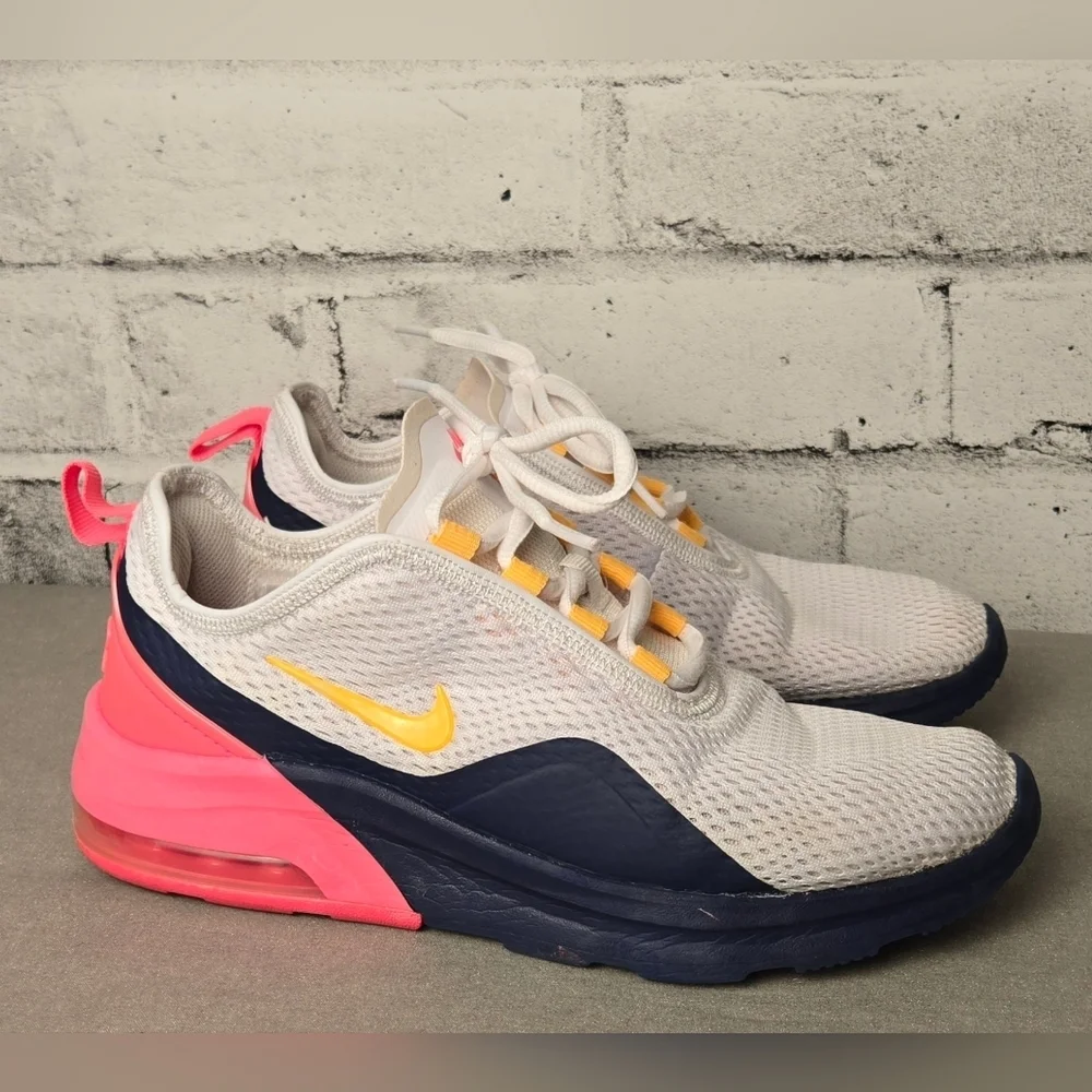 Nike Air Max 270 GS White Yellow Pink Sneakers Women’s 8.5 - Picture 5 of 12